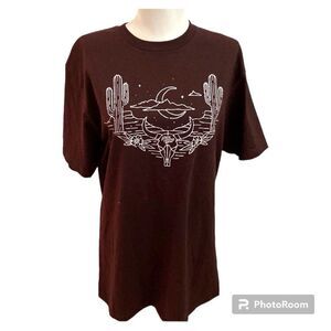 Burgundy white moon shine steer head 50 cotton 50 polyester brand new